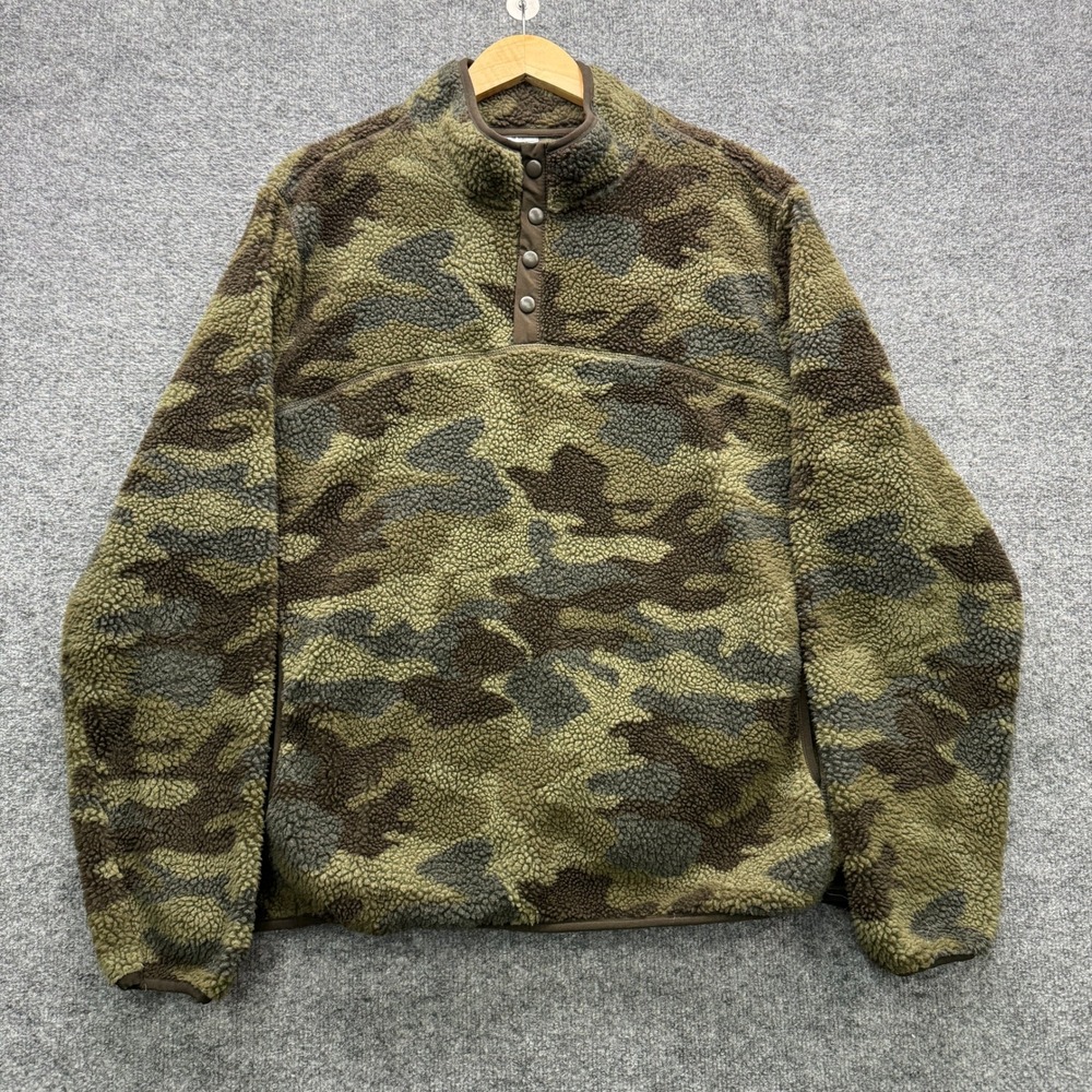 Member's Mark Alpine Sherpa Pullover Mens XL Camo Long Sleeve Fleece Outdoor